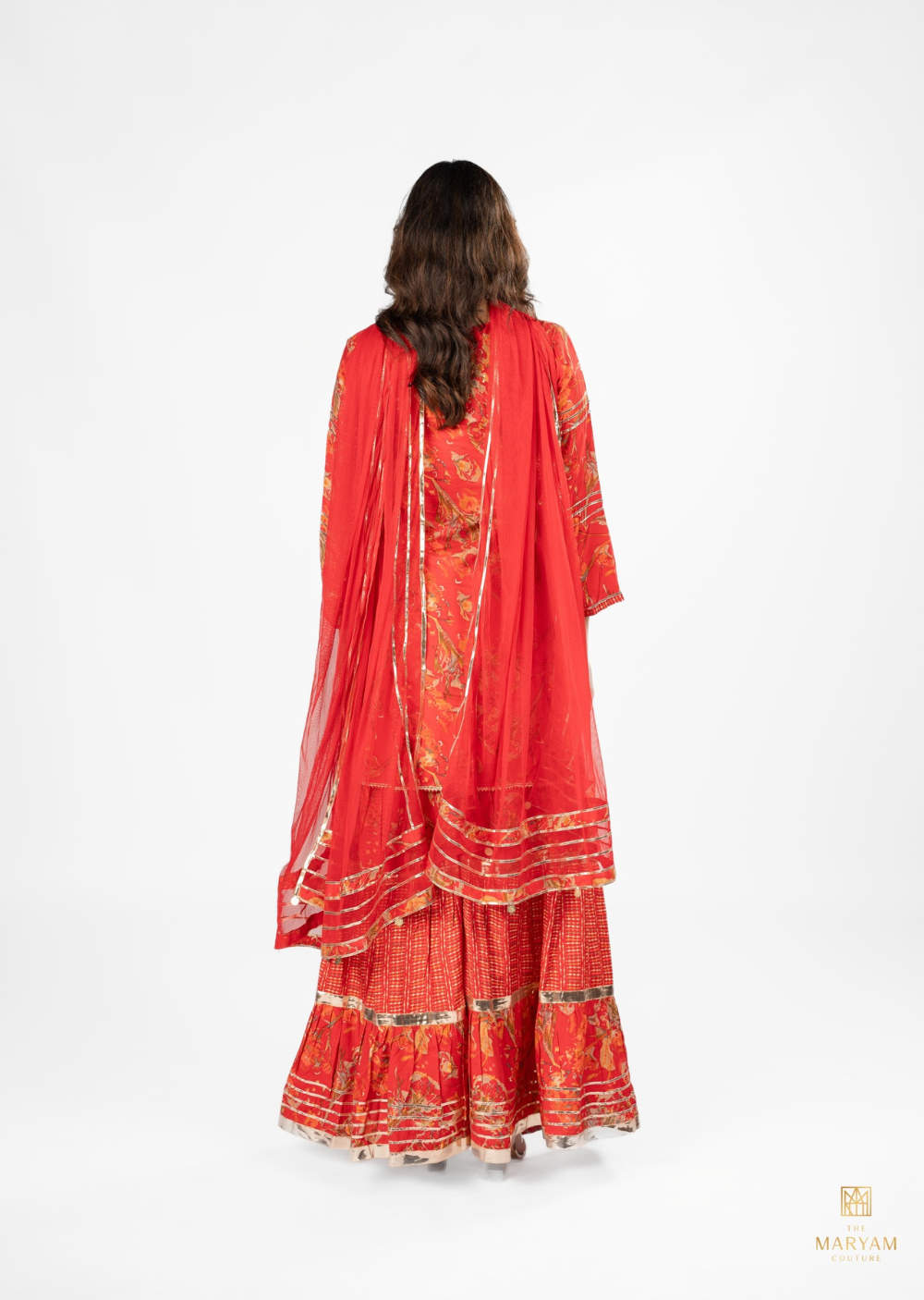 Red Gharara Set