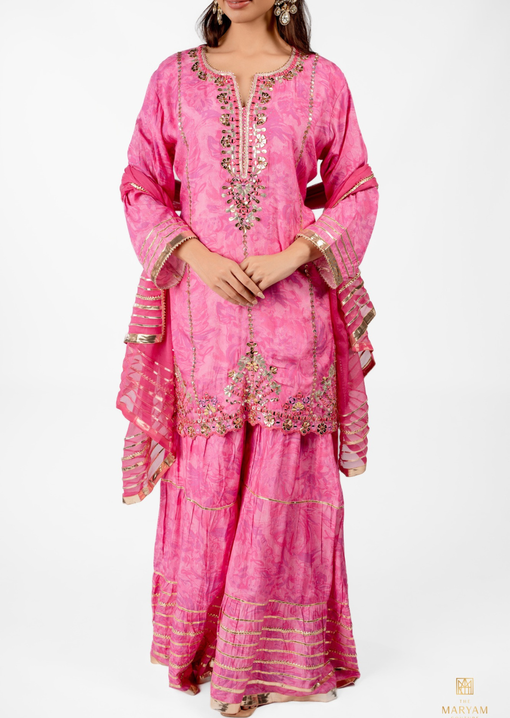 Magenta Pink Gharara Set