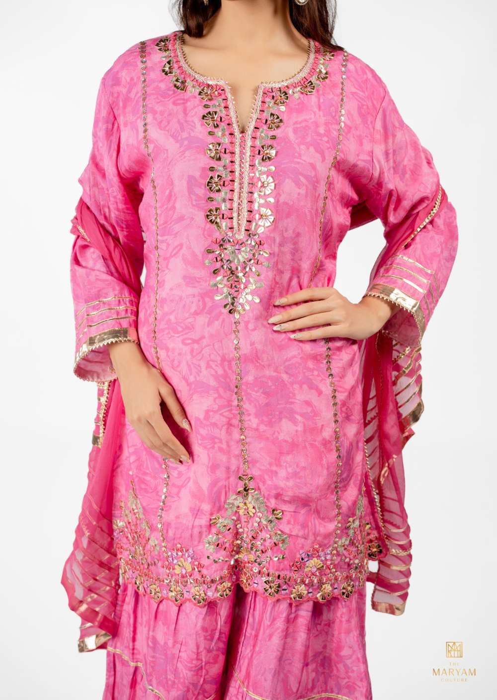 Magenta Pink Gharara Set