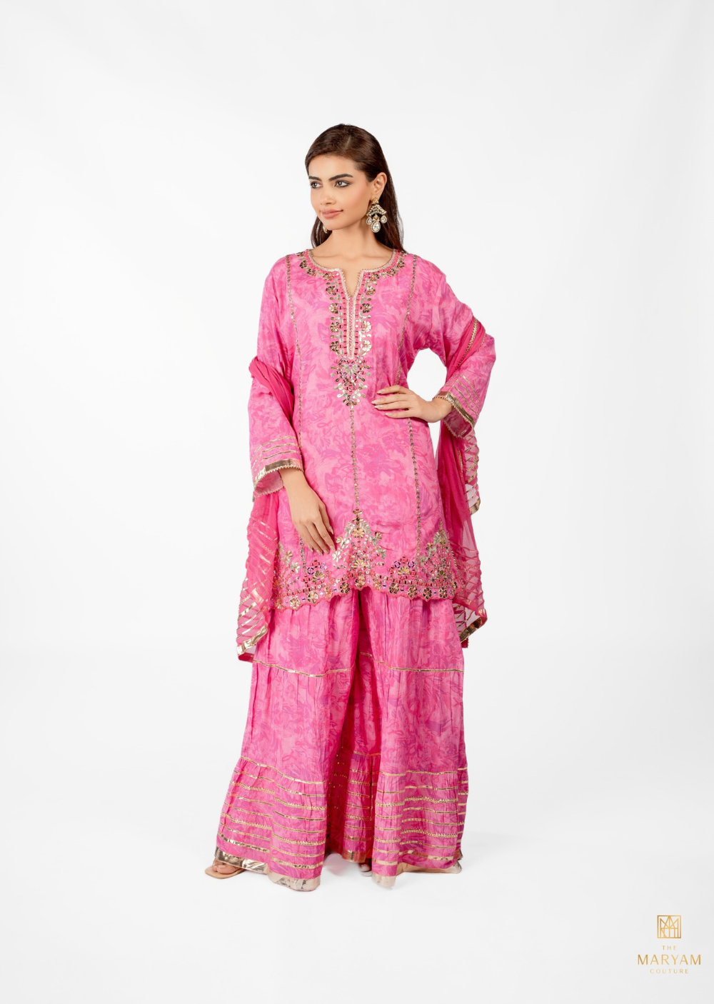 Magenta Pink Gharara Set