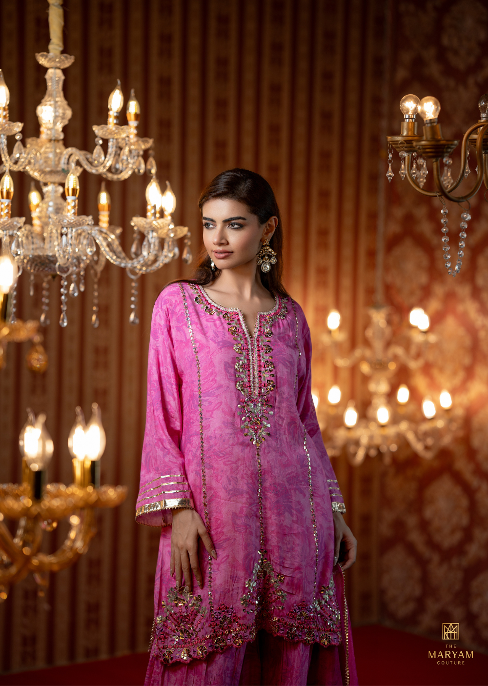 Magenta Pink Gharara Set