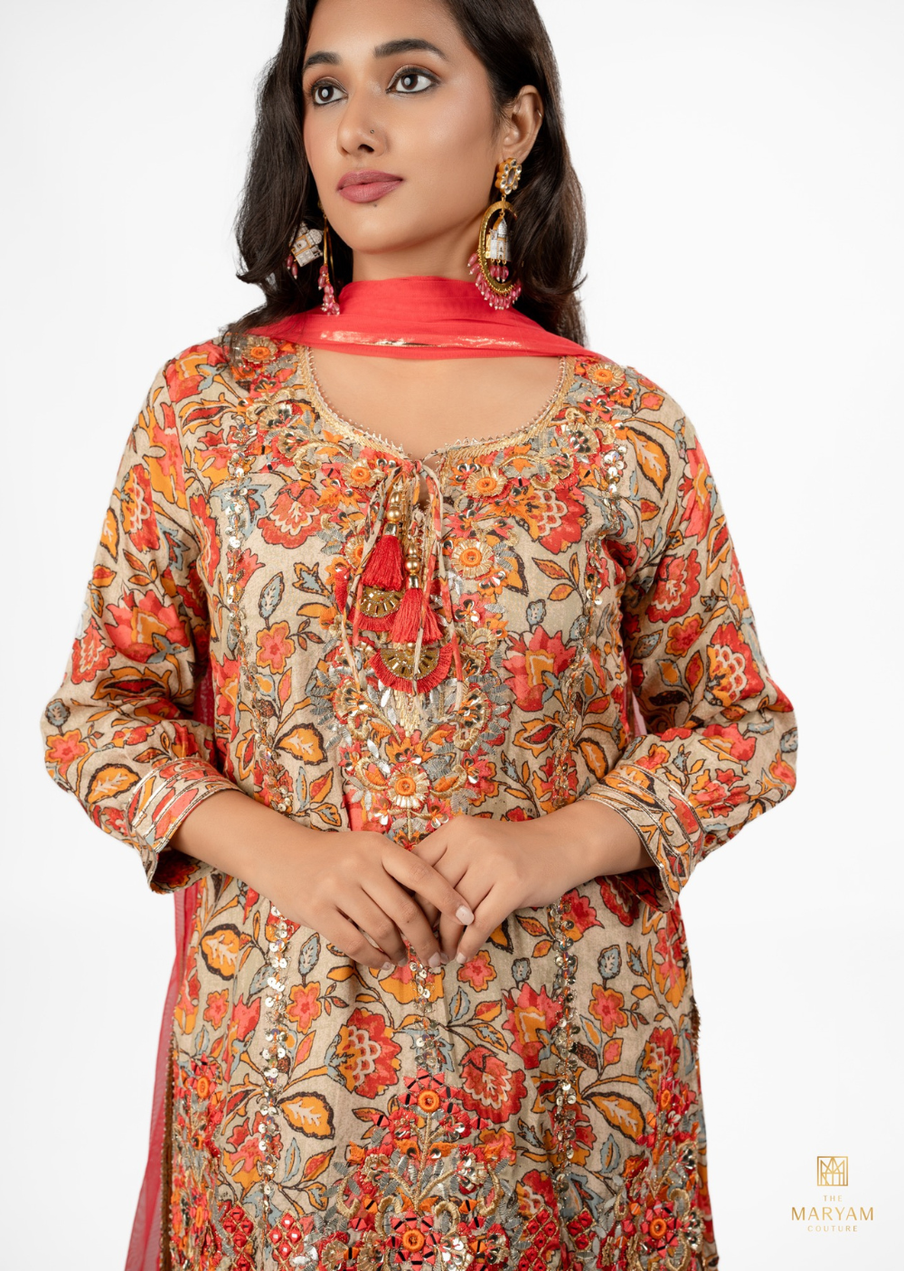 Rusty Red Gharara Set