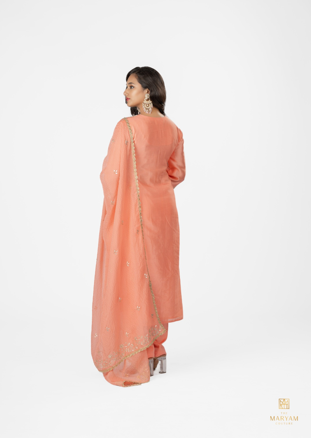 Peach Silk Salwar Suit