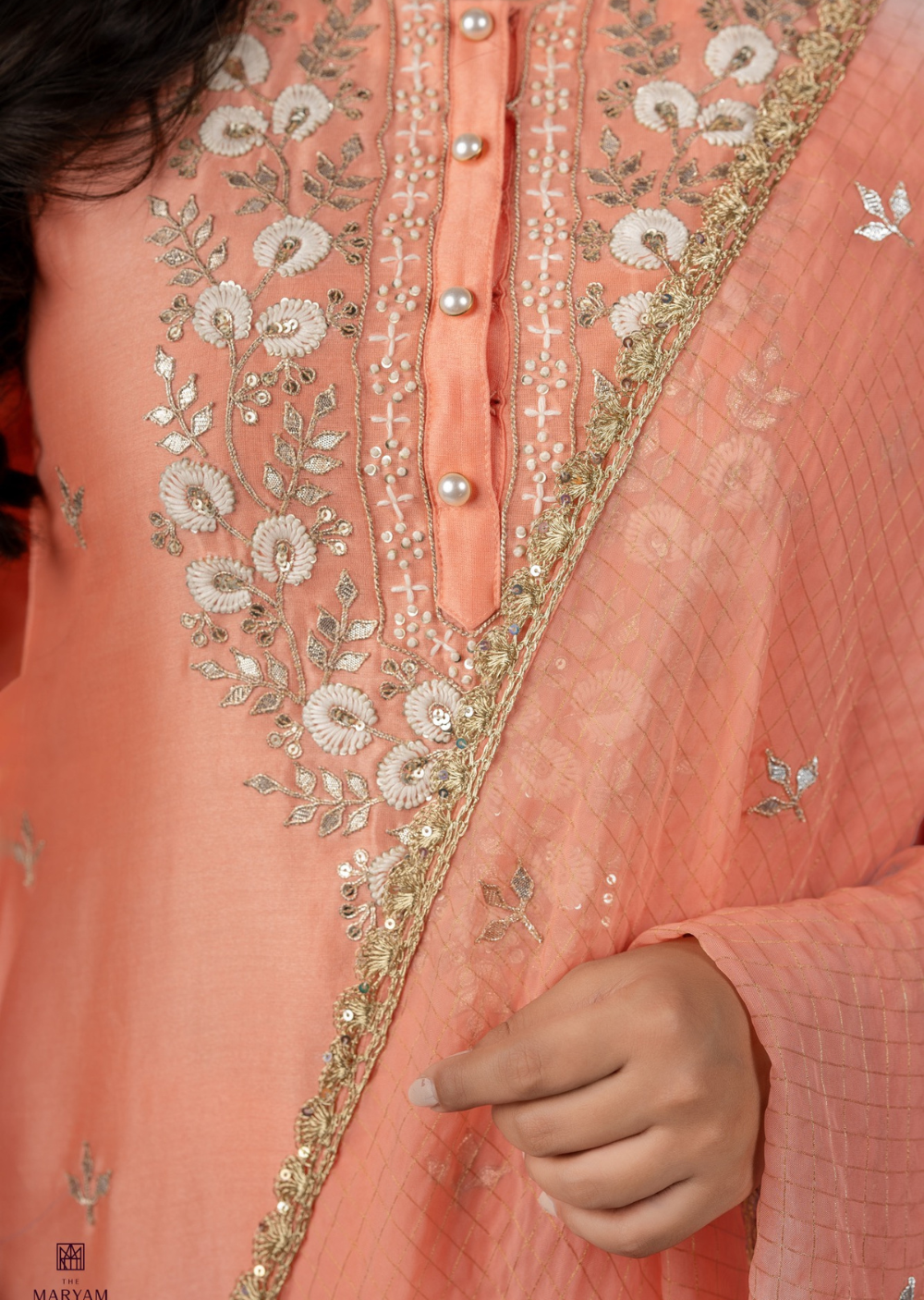 Peach Silk Salwar Suit