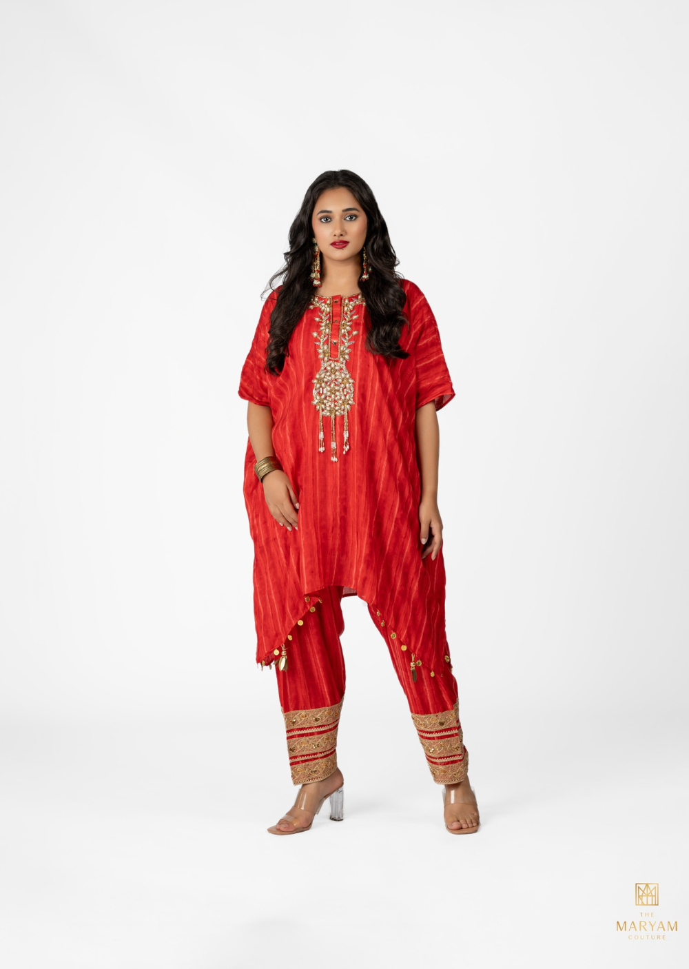 Red Crepe Co-ord Set