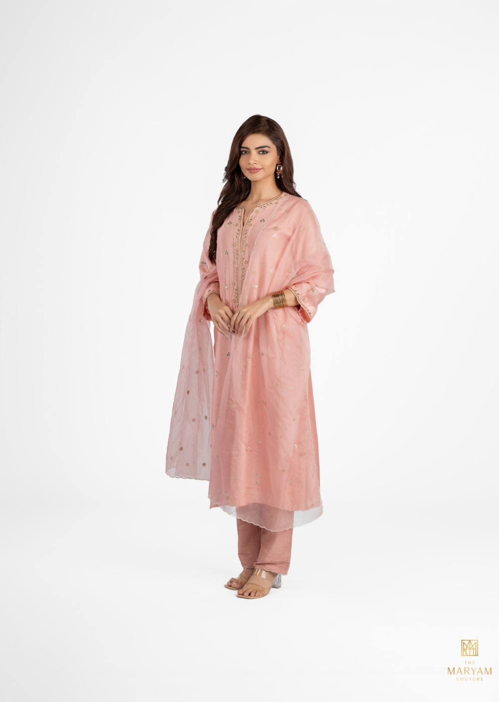 Baby Pink Silk Salwar Suit