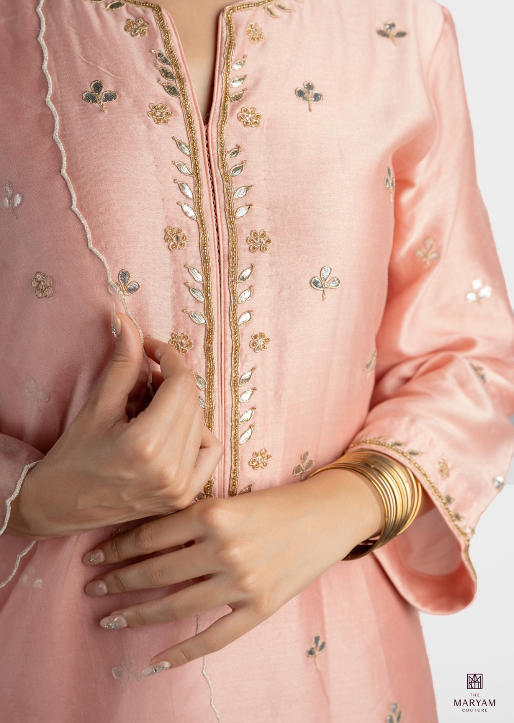 Baby Pink Silk Salwar Suit