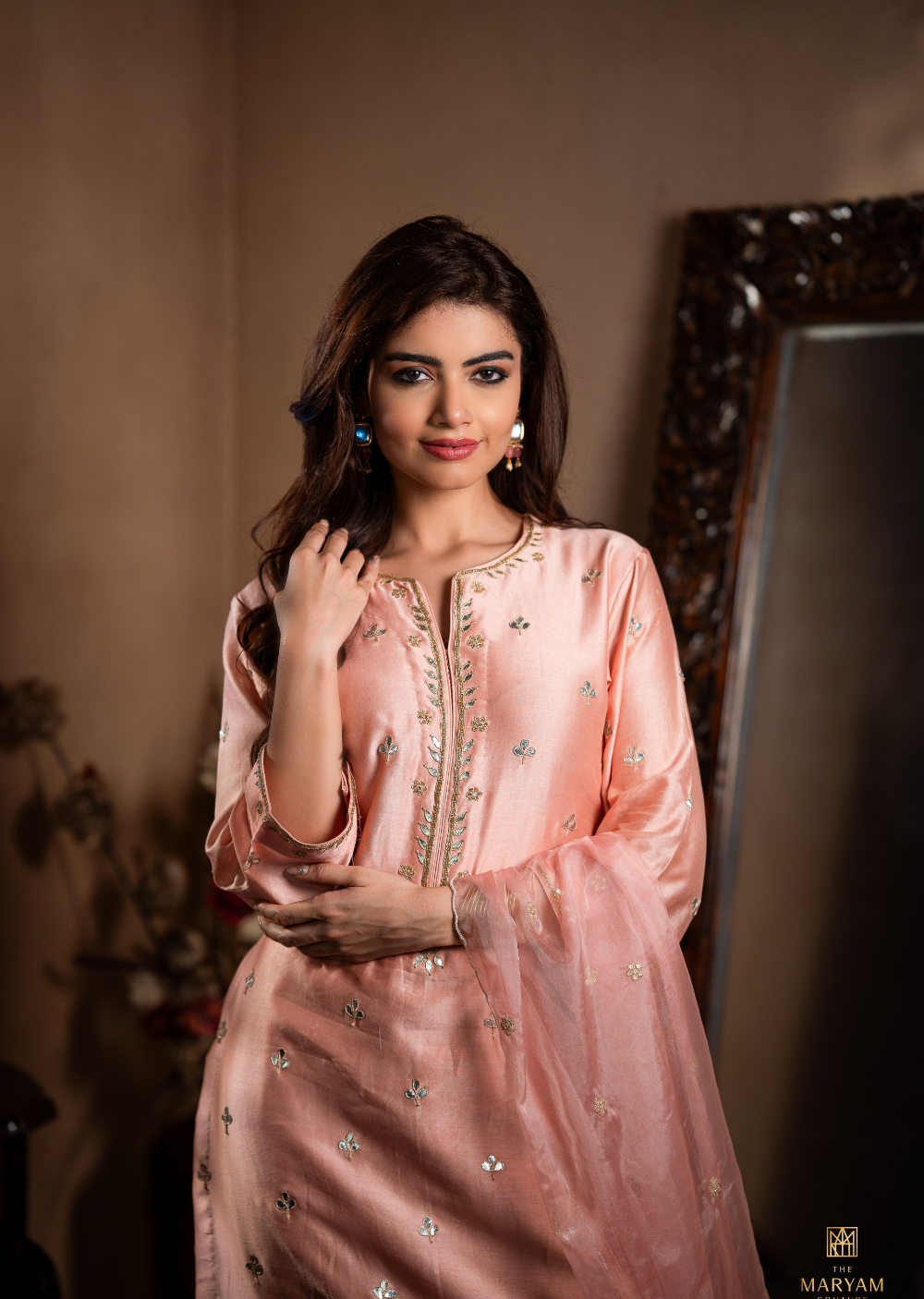 Baby Pink Silk Salwar Suit