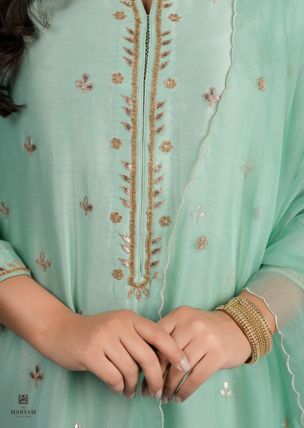 Light Blue Silk Salwar Suit