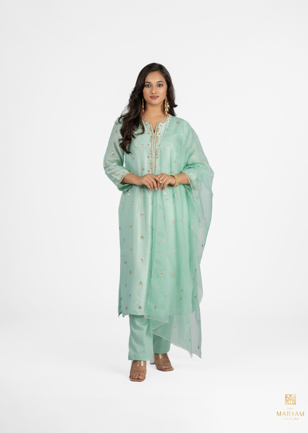 Light Blue Silk Salwar Suit